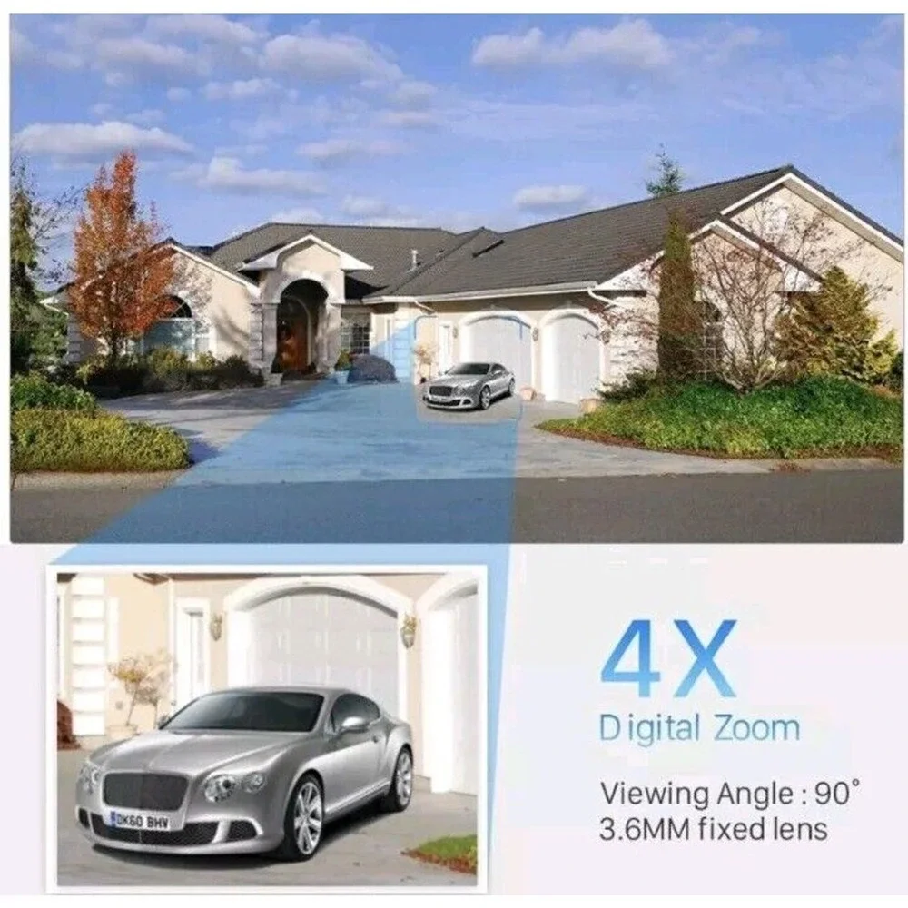 3MP Smart Camera WiFi Floodlight Security Camera Outdoor‎ Video Surveillance